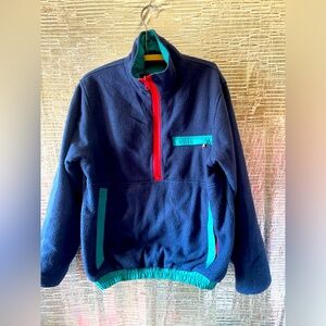 90s fleece reversible pullover jacket